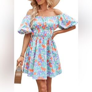 Off the shoulder floral dress
